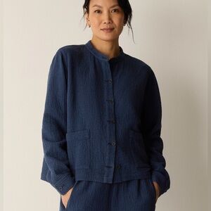 NWT Eileen Fisher Organic Cotton Shirt Jacket